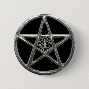 Pentacle Tree Of Life Button