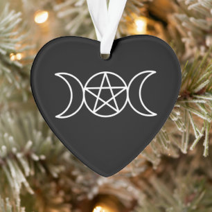 Pentacle Triple Moon Goddess Ornament