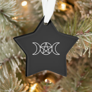 Pentacle Triple Moon Goddess Ornament