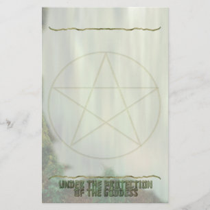 Pentacle, UnderThe Protection of the Goddess Stationery