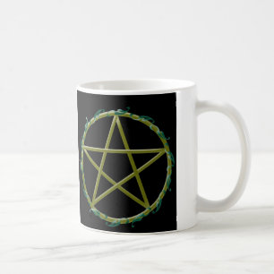 Pentacle with Leaves Coffee Mug