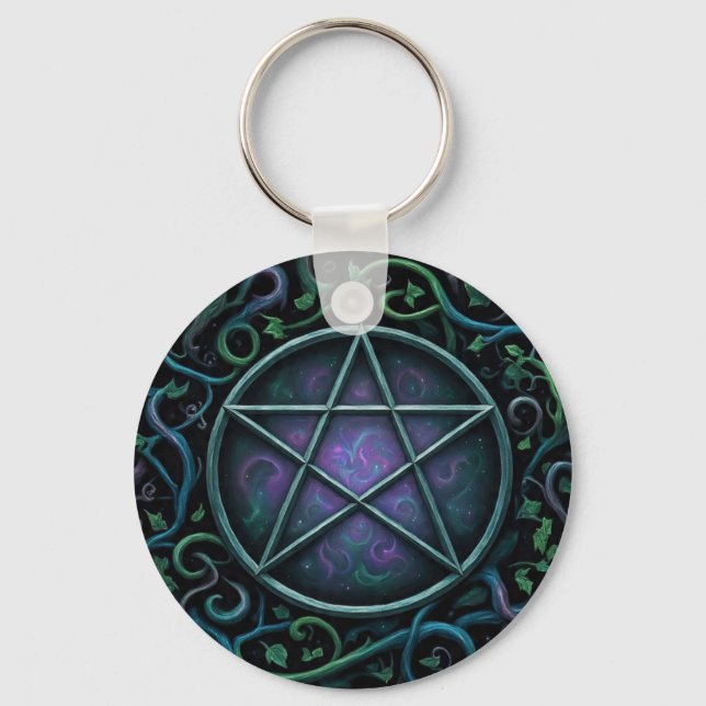 Pentacles4Pagans Key Ring (Front)