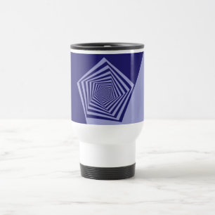 Pentagon Spiral Blues  Mug