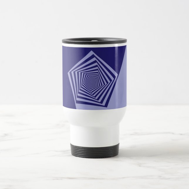 Pentagon Spiral Blues  Mug (Center)