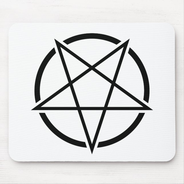 Pentagram_01_black.png Mouse Mat (Front)