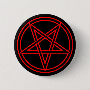 Pentagram 6 Cm Round Badge