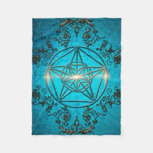 Pentagram, a  magical symbol. fleece blanket