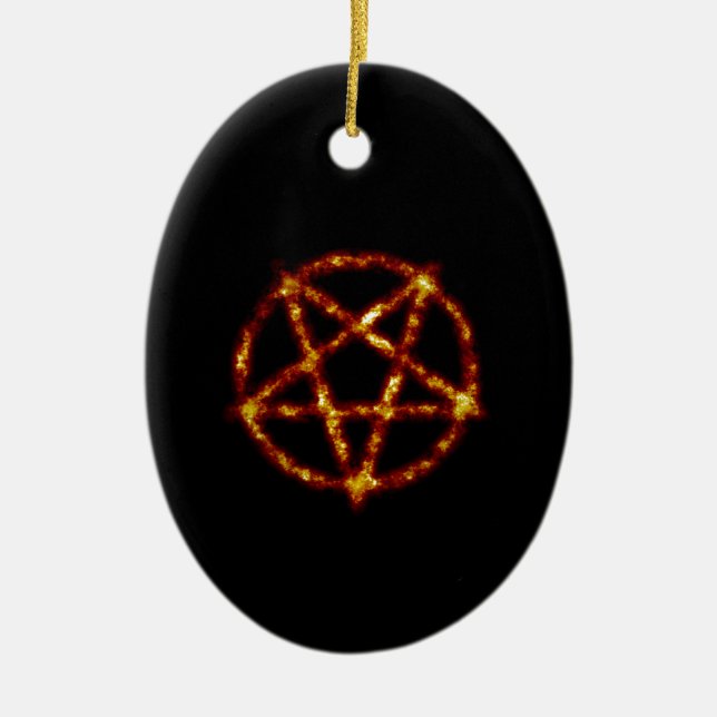 pentagram ceramic tree decoration (Front)