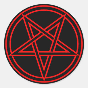 Pentagram Classic Round Sticker