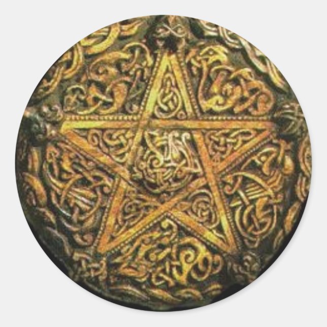 pentagram classic round sticker (Front)