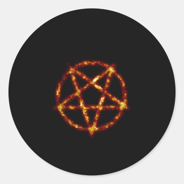pentagram classic round sticker (Front)