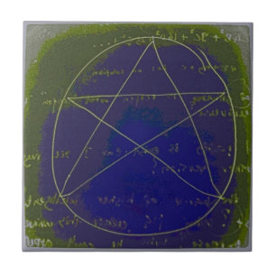 pentagram dark magic circle ritual tile