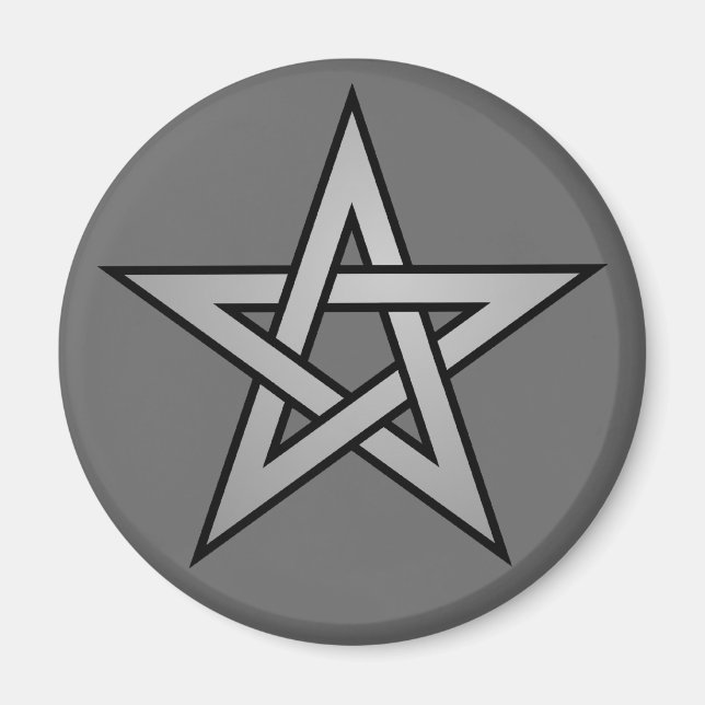 Pentagram Grey on Grey Magnet (Front)