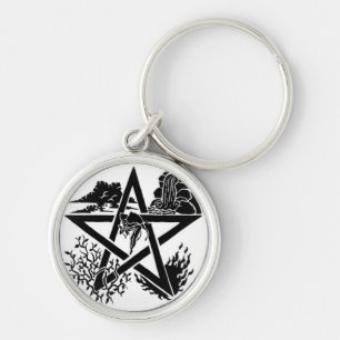 Pentagram Key Ring