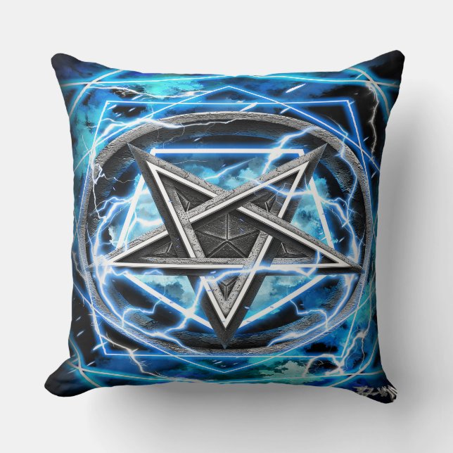 Pentagram lightning cushion (Front)