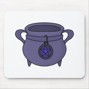 Pentagram Pentacle Cauldron Mouse Mat