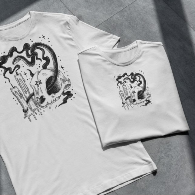 Pentagram Skull And Snake T-Shirt (Creator Uploaded)