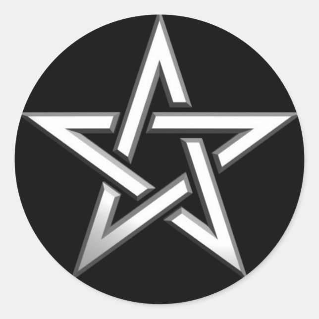 Pentagram-star Classic Round Sticker (Front)