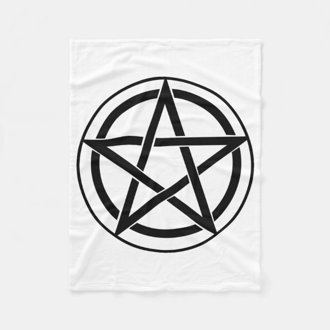 Pentagram Symbol - Five-Pointed Star Fleece Blanket (Front)