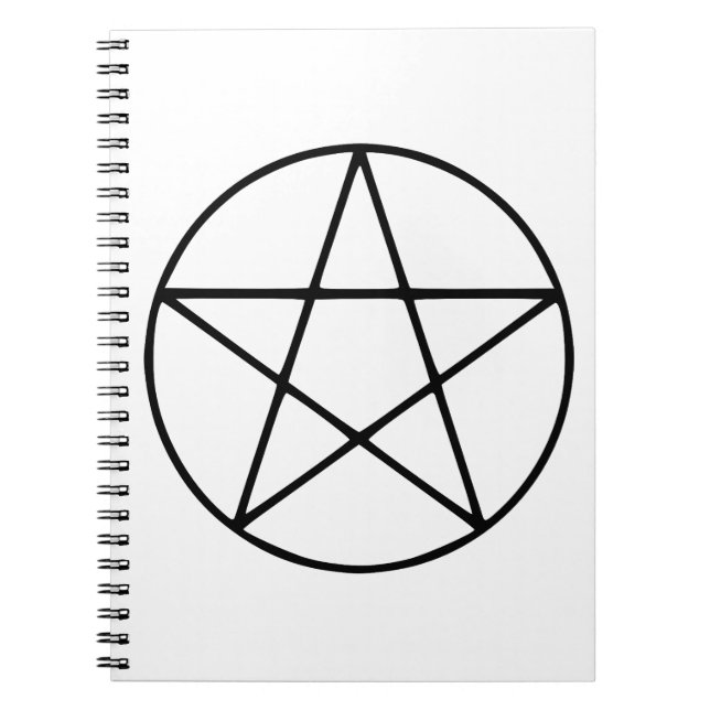 Pentagram Symbol - Five Pointed Star Shape Notebook (Front)