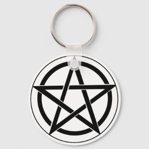 Pentagram Symbol Key Ring