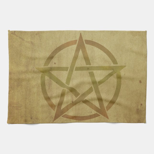 Pentagram Textured Tea Towel (Horizontal)