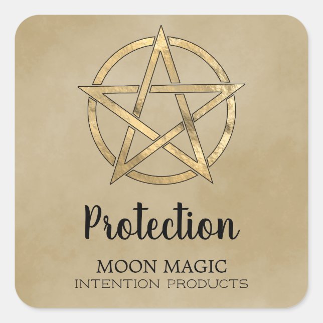 Pentagram Witchcraft Spell Jar Labels (Front)