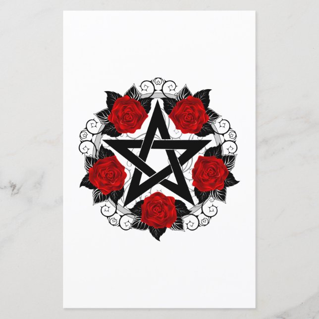 Pentagram with Red Roses (Front)