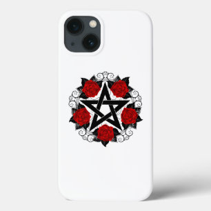 Pentagram with Red Roses iPhone 13 Case