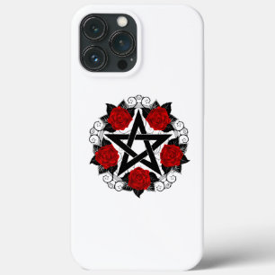 Pentagram with Red Roses iPhone 13 Pro Max Case