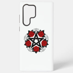 Pentagram with Red Roses Samsung Galaxy Case