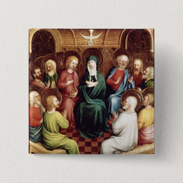 Pentecost, 1450 15 cm square badge (Front)