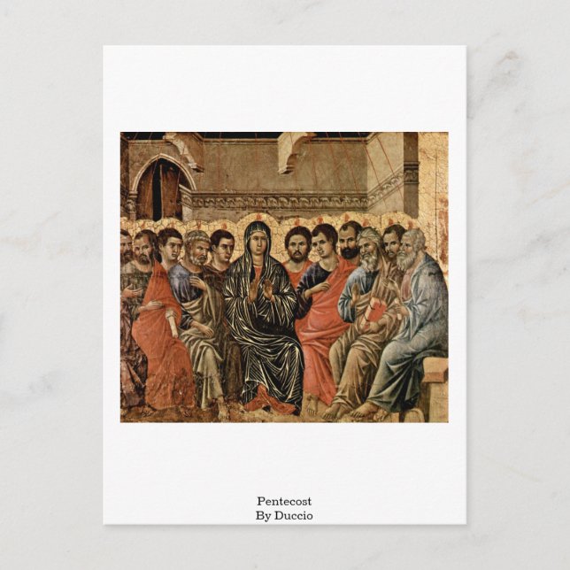 Pentecost By Duccio Postcard (Front)