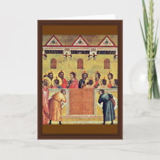 Pentecost By Giotto Di Bondone Card