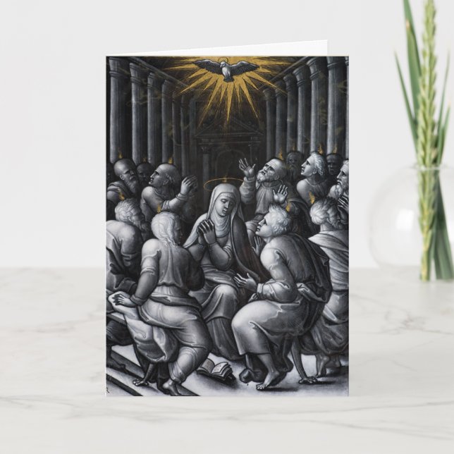 Pentecost Confirmation Artwork by Pierre Reymond Holiday Card (Front)