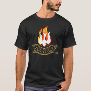Pentecost Dove Tongues Of Fire Flame Holy Spirit C T-Shirt