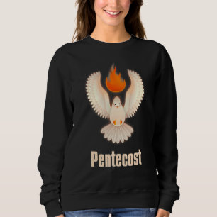 Pentecost Doves Tongues Of Fire Flame Acts Holy Sp Sweatshirt