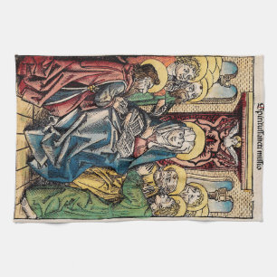 Pentecost scene after Easter Sunday Tea Towel