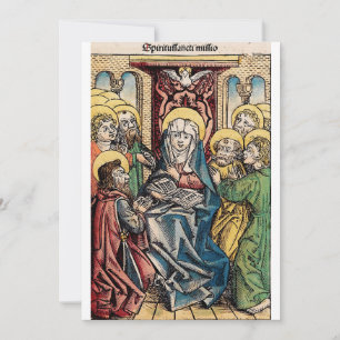 Pentecost scene after Easter Sunday Thank You Card
