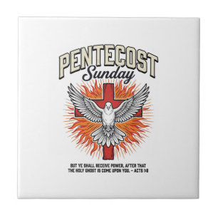 Pentecost Sunday Dove Cross Vintage Shirt Tile