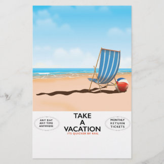 Pentle Bay Isles of Scilly travel poster Stationery