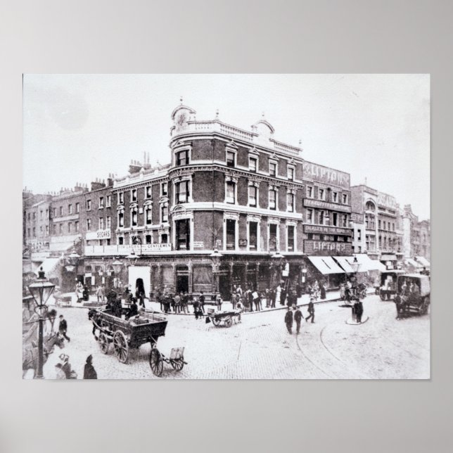 Pentonville Road scene, Islington, London Poster (Front)