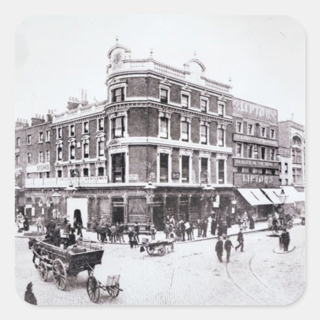 Pentonville Road scene, Islington, London Square Sticker (Front)