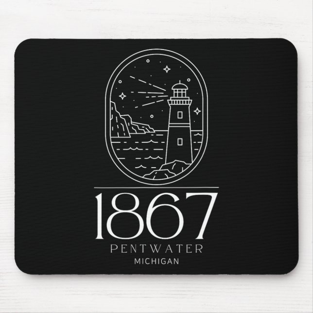 Pentwater Michigan Michigander State Mi Travel Boa Mouse Mat (Front)