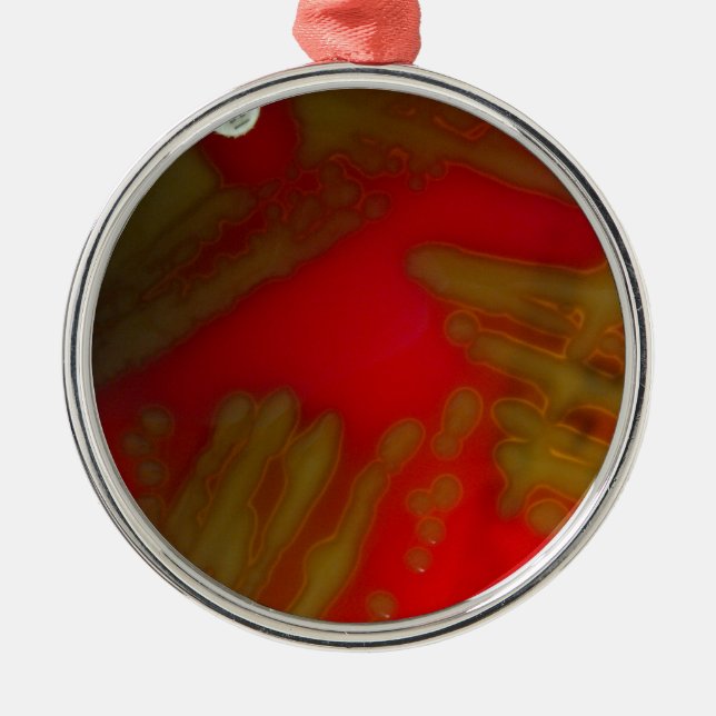 Penumonia Bacteria Metal Tree Decoration (Front)