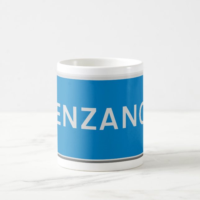 Penzance road sign coffee mug (Center)