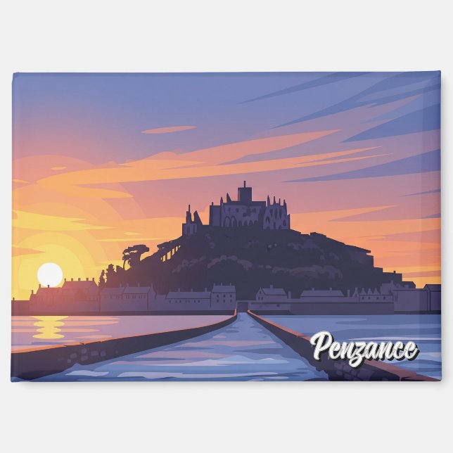 Penzance St Michael’s Mount England Travel Magnet (Front)