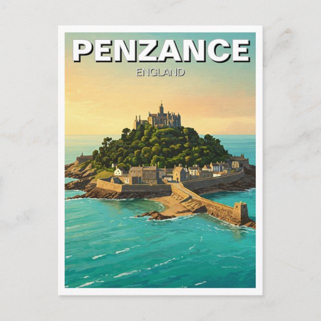 Penzance St Michael’s Mount England Travel Postcard (Front)