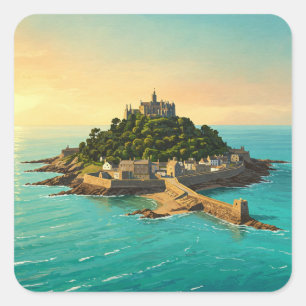 Penzance St Michael’s Mount England Travel Square Sticker