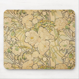 Peonies 1897 mouse mat